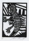 Insect Man - Linolium Block Print, Image Size 5.25 x 7.25