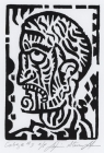 Cabesa #3 - Wood Block Print, Image Size 5" x 7"